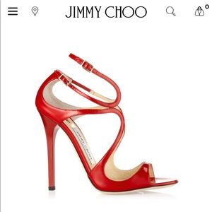 Jimmy Choo Patent Leather Lance Strappy Sandals